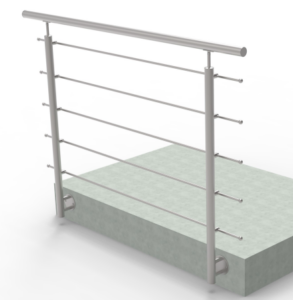 vízszintes kiosztású korlát